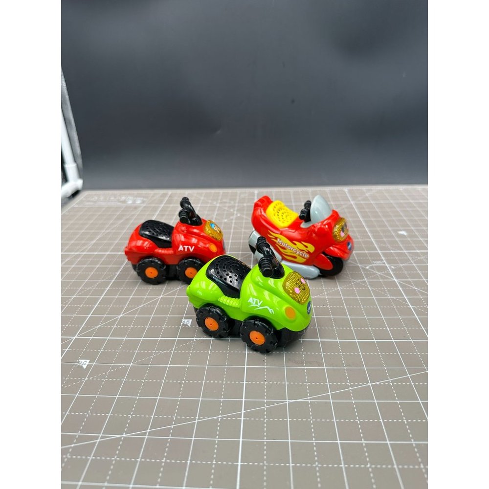 V tech Lot of 3 Motorcycle ATV Vehicles